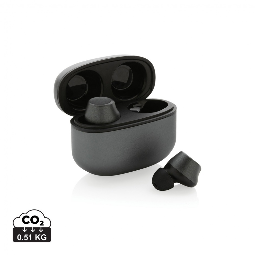 Logo trade corporate gifts picture of: Terra RCS recycled aluminium wireless earbuds