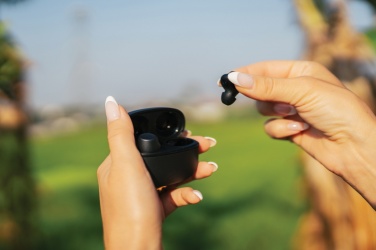 Logotrade promotional products photo of: Terra RCS recycled aluminium wireless earbuds