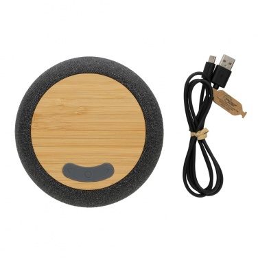 Logo trade promotional items image of: RCS Rplastic/PET and bamboo 5W speaker