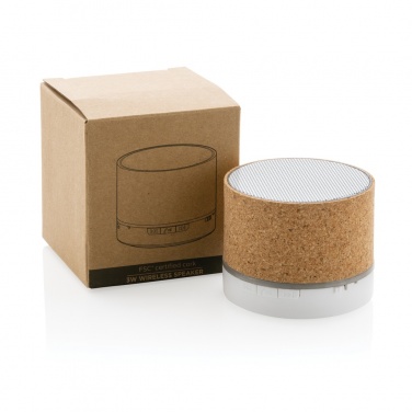 Logo trade promotional giveaway photo of: Cork 3W wireless speaker