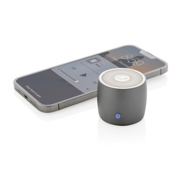 Logotrade promotional product image of: Swiss Peak RCS recycled aluminum 3W bass speaker