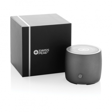 Logo trade promotional gifts image of: Swiss Peak RCS recycled aluminum 3W bass speaker