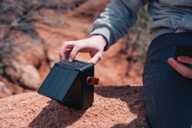 Logotrade corporate gift image of: Skywave RCS recycled plastic solar speaker 12W