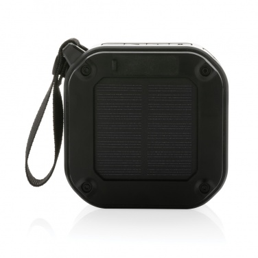Logo trade promotional gifts picture of: 3W RCS recycled plastic wireless sunwave solar speaker
