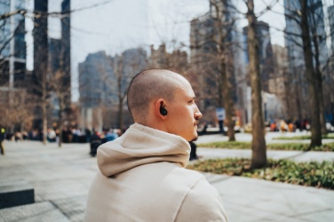 Logo trade promotional items picture of: Lakewood RCS recycled and repairable wireless earbuds