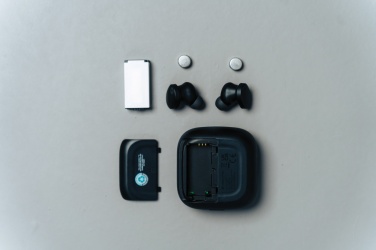 Logotrade promotional item image of: Lakewood RCS recycled and repairable wireless earbuds