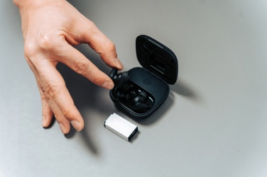 Logo trade promotional items picture of: Lakewood RCS recycled and repairable wireless earbuds