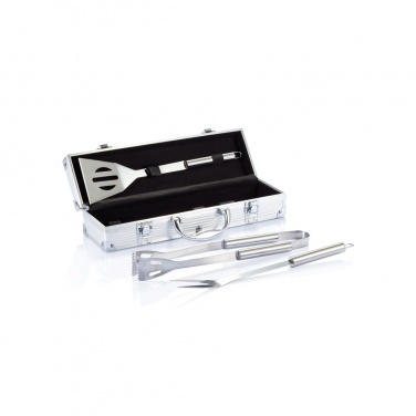 Logo trade advertising products picture of: 3 pcs barbecue set in aluminium box