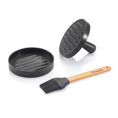 Logotrade promotional merchandise photo of: BBQ set with hamburger press and brush
