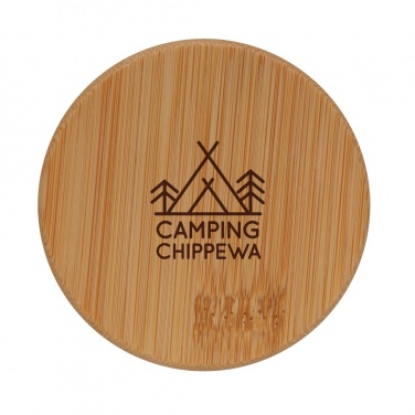 Logotrade promotional product picture of: Double wall borosilicate glass with bamboo lid 250ml 2pc set