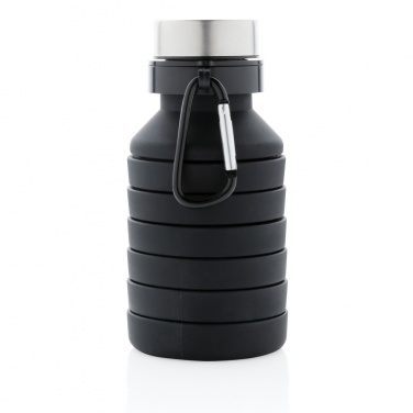 Logotrade promotional product picture of: Leakproof collapsible silicone bottle with lid