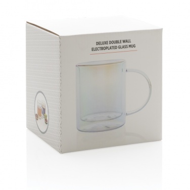 Logotrade promotional merchandise picture of: Deluxe double wall electroplated glass mug