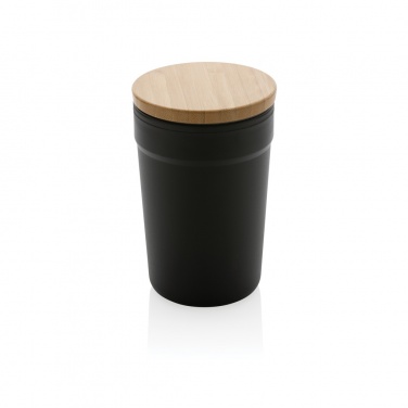 Logo trade promotional items image of: GRS certified recycled PP mug with bamboo lid