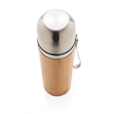 Logo trade corporate gifts picture of: Bamboo vacuum travel flask