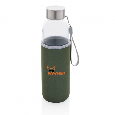 Logo trade promotional gift photo of: Glass bottle with neoprene sleeve