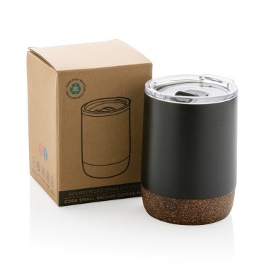 Logo trade promotional gifts image of: RCS Re-steel cork small vacuum coffee mug