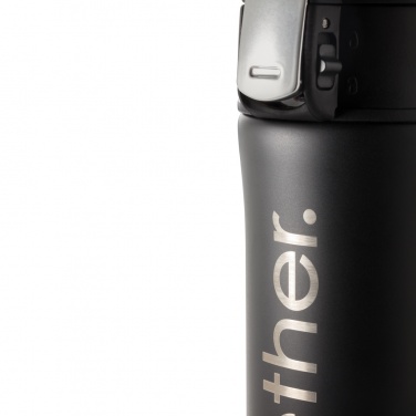 Logo trade corporate gifts picture of: RCS Recycled stainless steel easy lock vacuum mug