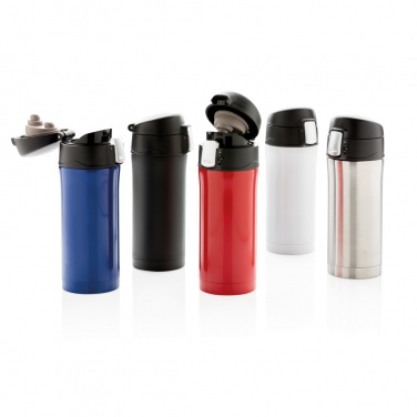 Logo trade promotional merchandise photo of: RCS Recycled stainless steel easy lock vacuum mug