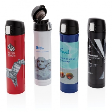 Logotrade promotional gift picture of: RCS Re-steel easy lock vacuum flask
