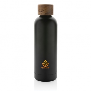 Logotrade promotional items photo of: Wood RCS certified recycled stainless steel vacuum bottle