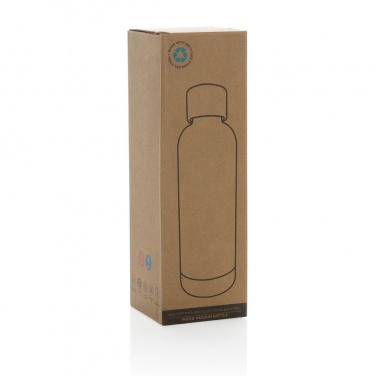 Logo trade promotional gift photo of: Wood RCS certified recycled stainless steel vacuum bottle