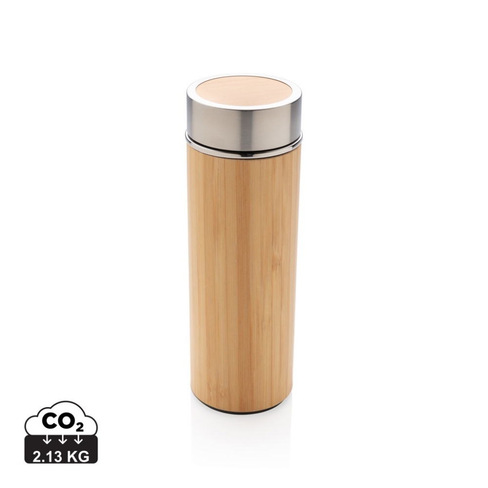 Logo trade promotional product photo of: Leak proof bamboo vacuum bottle