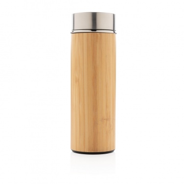 Logo trade promotional gifts picture of: Leak proof bamboo vacuum bottle