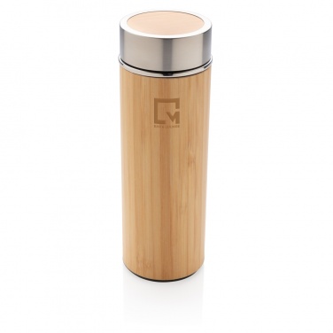 Logo trade promotional products picture of: Leak proof bamboo vacuum bottle