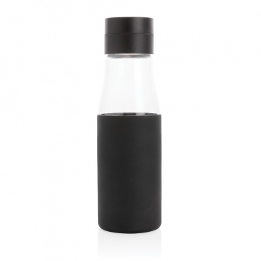 Logotrade promotional product image of: Ukiyo glass hydration tracking bottle with sleeve