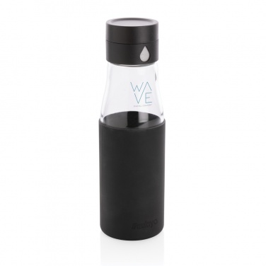 Logo trade advertising products image of: Ukiyo glass hydration tracking bottle with sleeve