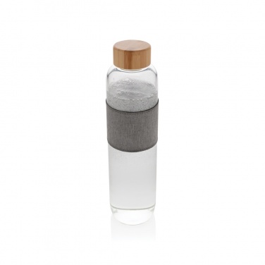 Logo trade promotional giveaways picture of: Impact borosilicate glass bottle with bamboo lid