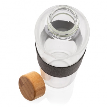 Logo trade advertising products picture of: Impact borosilicate glass bottle with bamboo lid