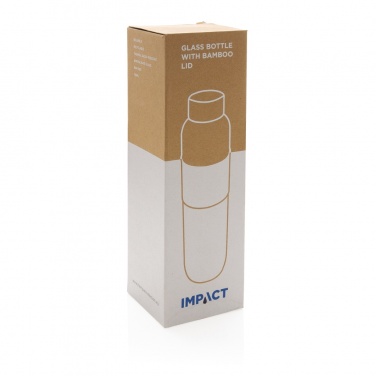 Logotrade promotional product image of: Impact borosilicate glass bottle with bamboo lid