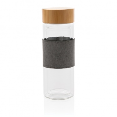 Logo trade promotional item photo of: Impact double wall borosilicate glass bottle