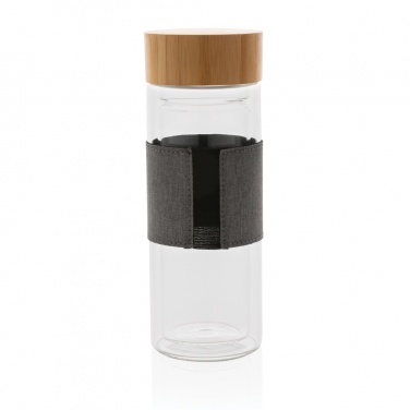 Logo trade advertising product photo of: Impact double wall borosilicate glass bottle