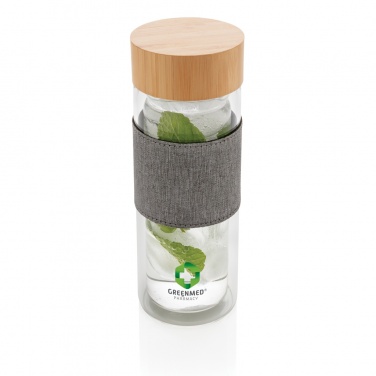 Logo trade promotional merchandise photo of: Impact double wall borosilicate glass bottle
