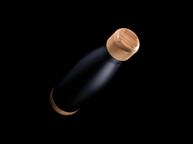 Logotrade promotional gift picture of: Vacuum stainless steel bottle with bamboo lid and bottom