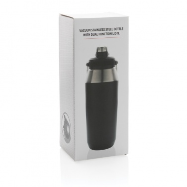 Logotrade promotional items photo of: Vacuum stainless steel dual function lid bottle 1L