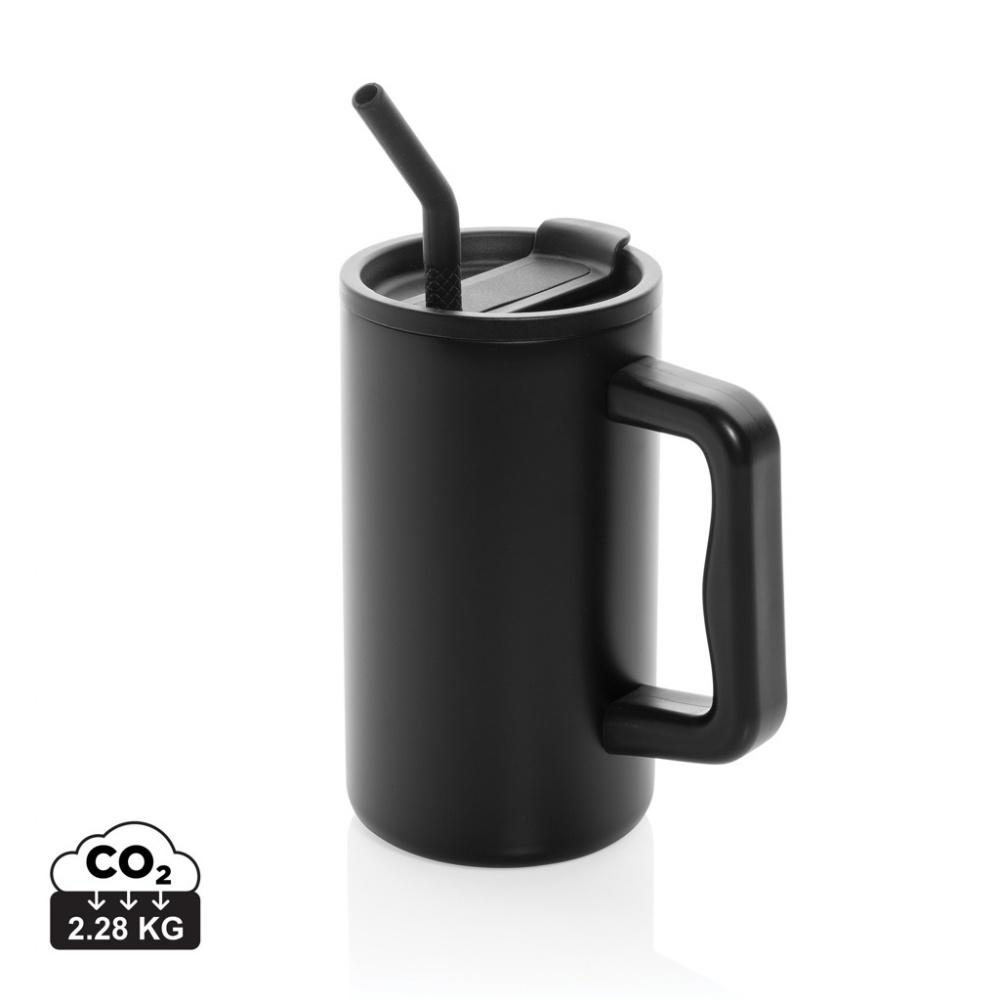 Logotrade advertising product picture of: Cube RCS certified recycled steel mug 800ml