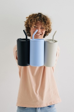 Logo trade promotional giveaways picture of: Cube RCS certified recycled steel mug 800ml