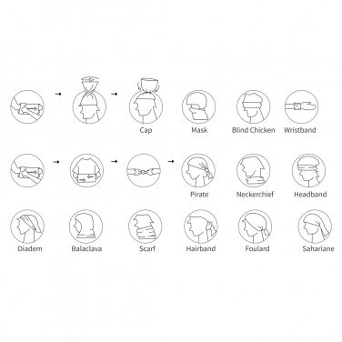 Logo trade promotional giveaways image of: Multifunctional scarf