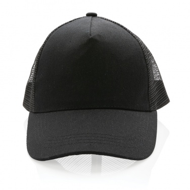 Logo trade advertising products image of: Impact AWARE™ Brushed rcotton 5 panel trucker cap 190gr