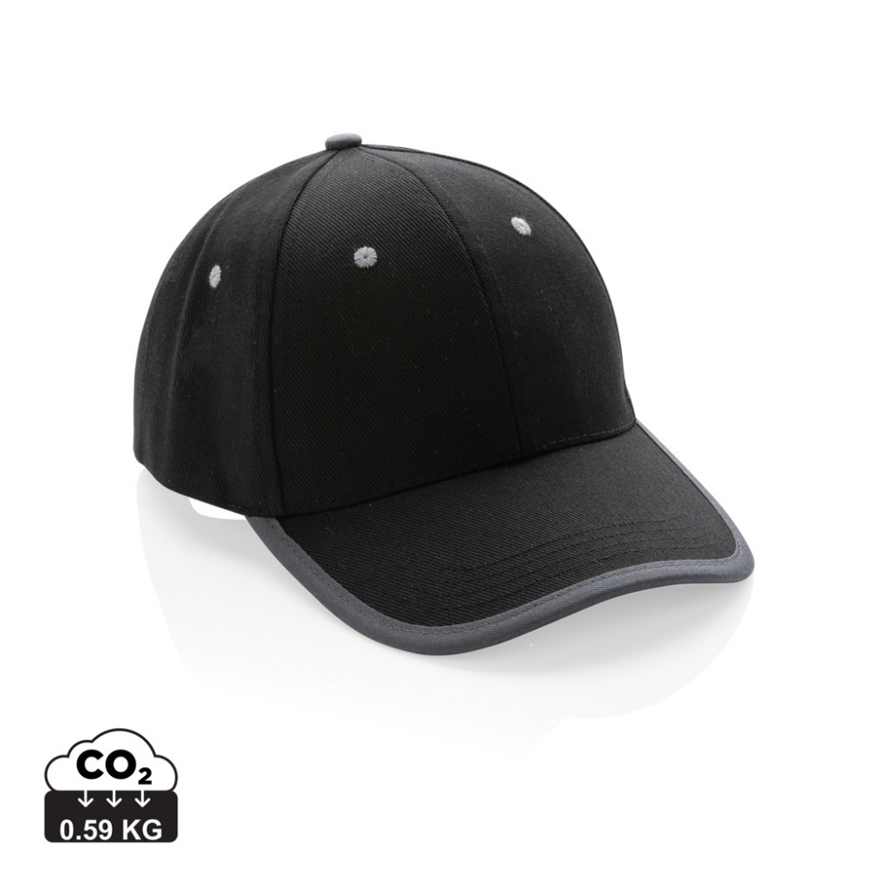 Logotrade promotional merchandise image of: Impact AWARE™ Brushed rcotton 6 panel contrast cap 280gr