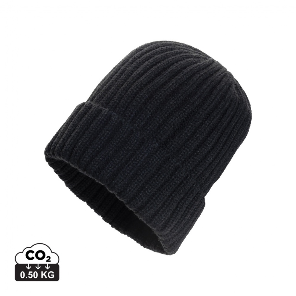 Logo trade promotional gift photo of: Kennedi AWARE™ Polylana® beanie with large rib