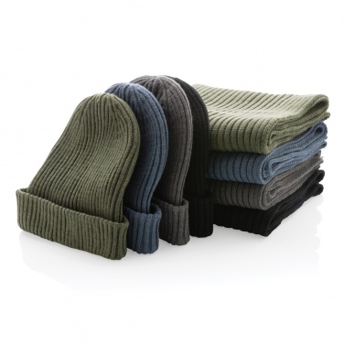 Logo trade corporate gifts picture of: Impact AWARE™  Polylana® double knitted beanie