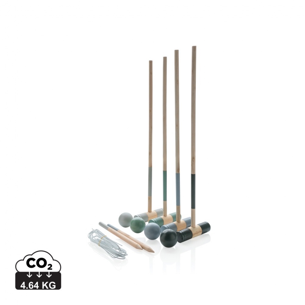 Logo trade advertising products picture of: Wooden croquet set