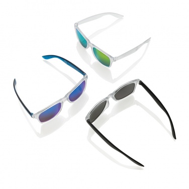 Logo trade promotional merchandise photo of: Gleam RCS recycled PC mirror lens sunglasses