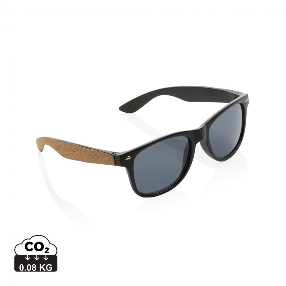 Logo trade promotional items picture of: GRS recycled PC plastic sunglasses with cork