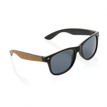 Logo trade promotional merchandise picture of: GRS recycled PC plastic sunglasses with cork