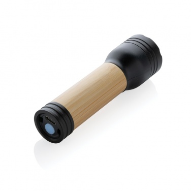Logotrade business gift image of: Lucid 1W RCS certified recycled plastic & bamboo torch